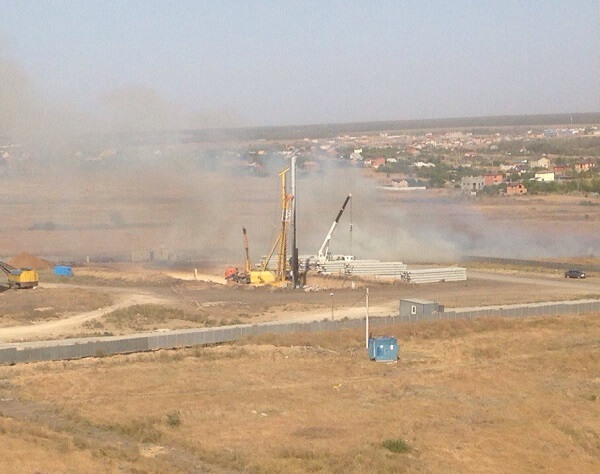 Пожар травы возле Суворовского потушен