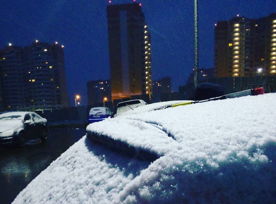 Первый снег в ЖК Суворовском