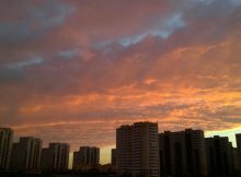 Красивый закат в ЖК Суворовском