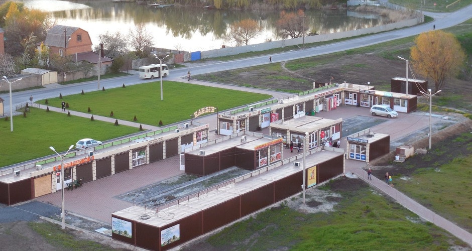 Вид на рынок Атаман в ЖК Суворовском