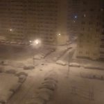 Военный городок в снегу