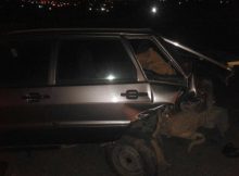 Один из пострадавших автомобилей в аварии в ЖК Суворовском