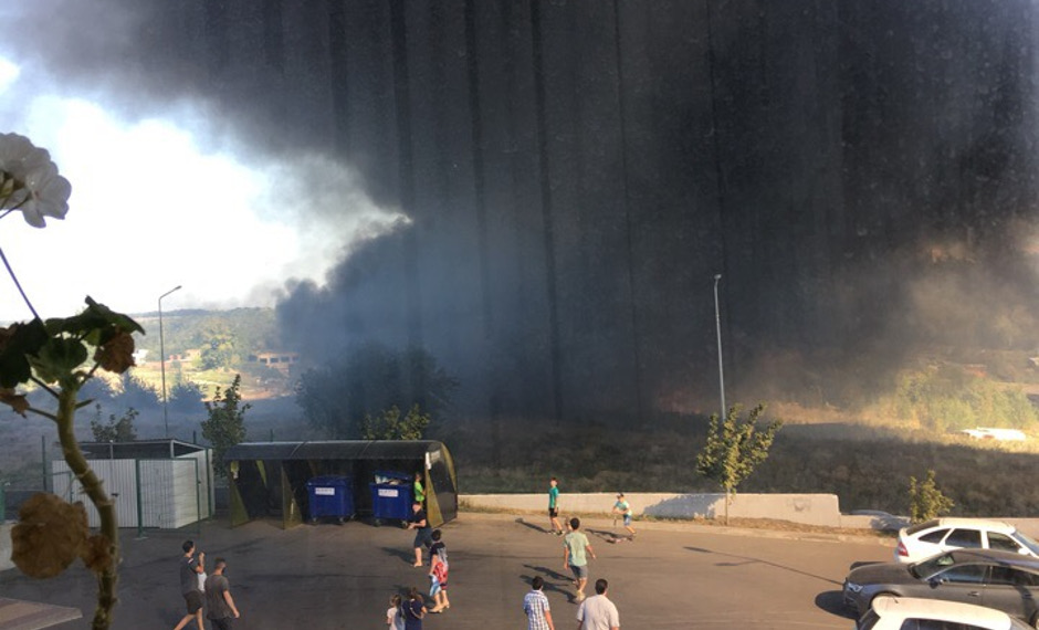 Пожар возле ЖК Суворовского