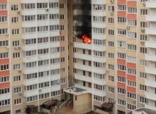 Пожар в ЖК Суворовский на Петренко, 16