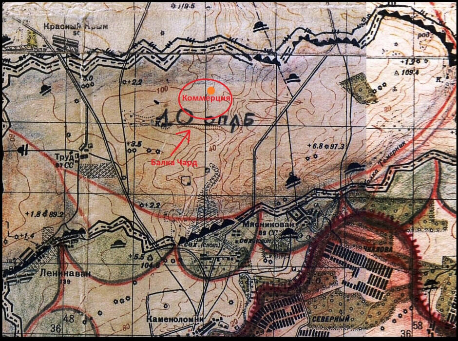 Карта военных укреплений Ростова во Вторую Мировую Войну